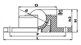 1-1/2" inch Ball Plastic/Nylon Ball Transfer Unit 55lbs - VXB Ball Bearings