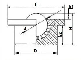 1-1/2"inch Heavy Duty Machined Steel Drop in Ball Transfer Unit 551 lbs - VXB Ball Bearings