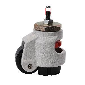 1.57" inch Adjustable Height Floor Lock Heavy Duty Caster Wheel 40mm with M8 Threaded stem - VXB Ball Bearings