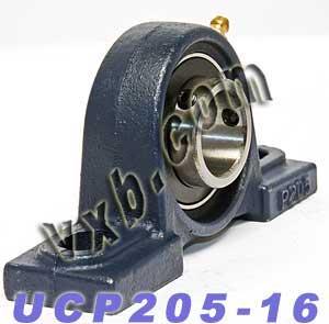 1 Bearing UCP205-16 + Pillow Block Cast Housing Mounted Bearings - VXB Ball Bearings