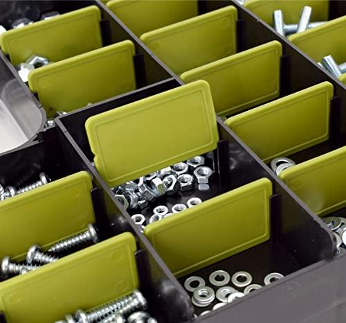 1,000 Piece Hardware Assortment Kit with Screws, Nuts, Bolts & Washers (Double Sided case) - VXB Ball Bearings