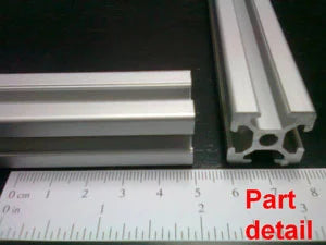 1000mm (39inch) Aluminum V-Slot Extrusion 2020 Profile with Bearing Guide Wheels - VXB Ball Bearings