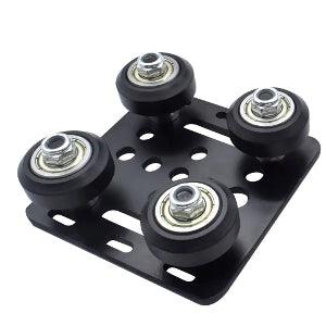 1000mm Black Anodized Aluminum V-Slot Extrusion 2020 Profile w Bearing Guide Plate - VXB Ball Bearings