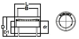 12mm Open Ball Bushing Linear Motion Bearings - VXB Ball Bearings