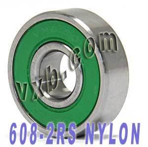 16 inline Skate Bearing Nylon Cage Sealed - VXB Ball Bearings
