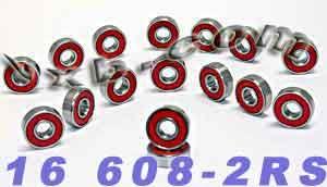 16 Sealed Skate Bearing - VXB Ball Bearings