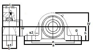 2 9/16" Inch Bearing HCP213-41 Pillow Block Cast Housing Mounted Bearing with Eccentric Locking Collar - VXB Ball Bearings