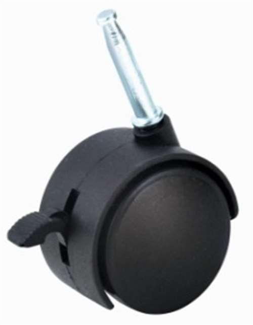 2" Inch Caster Wheel 66 pounds Swivel and Upper Brake Nylon Stem - VXB Ball Bearings