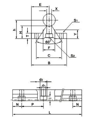 25mm 120" inch Aluminum Supported Rail Guideway Linear Motion System - VXB Ball Bearings
