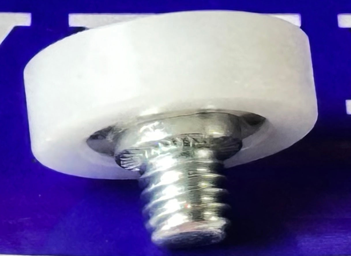 Flat Nylon Ball Bearing with 19mm White Plastic Tire for sliding doors and windows
