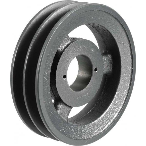 2BK74H Cast Iron Bushed Sheave Pulley for Dual Belt V-belt size 5L, B OD : 7.5" Double Grooves Pulley 2BK74H - VXB Ball Bearings