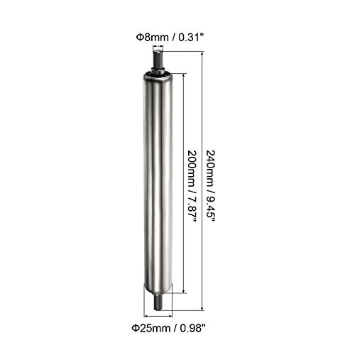 Gravity Conveyor Roller 1" Diameter 8" inch Long Stainless Steel - VXB Ball Bearings