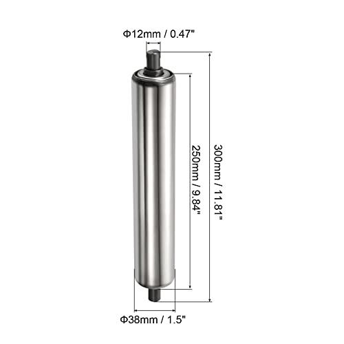 Gravity Conveyor Roller 1.5" Diameter 10" inch Long Stainless Steel - VXB Ball Bearings
