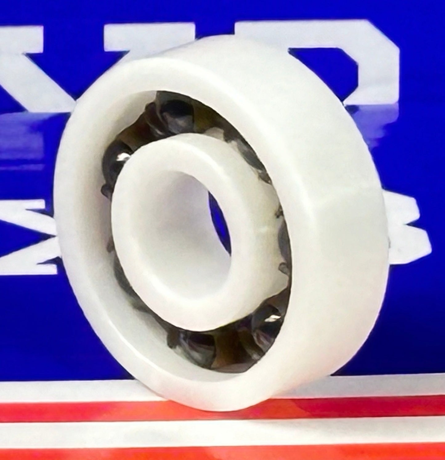 Pack of 8 Full Ceramic 608 Skateboard Bearing: Si3N4 Balls, Nylon Cage