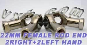 4 Female Rod End 22mm PHS22 2 Right Hand and 2 Left Hand Bearing - VXB Ball Bearings