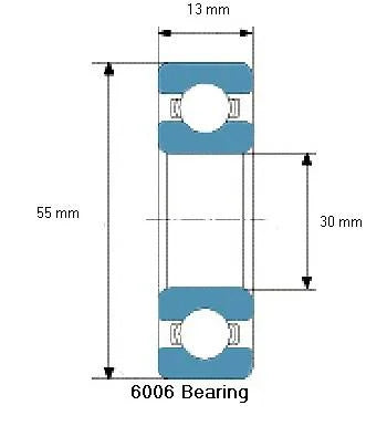 6006 Bearing Deep Groove 30x55 mm Ball Bearing - VXB Ball Bearings
