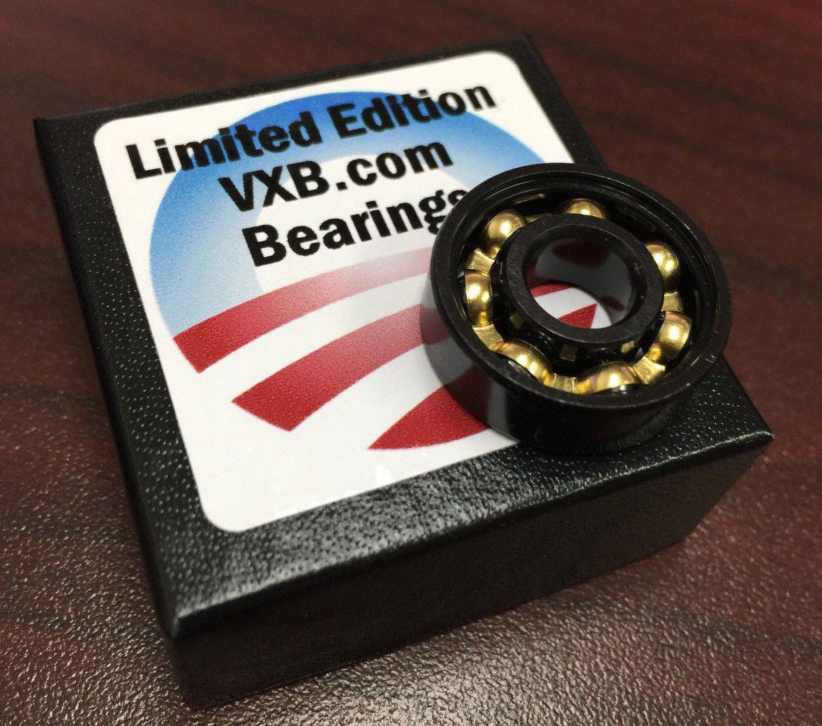 608 Black Ball Bearing with Bronze Cage 608 Gold Look Fidget Limited Edition ​8x22x7 - VXB Ball Bearings