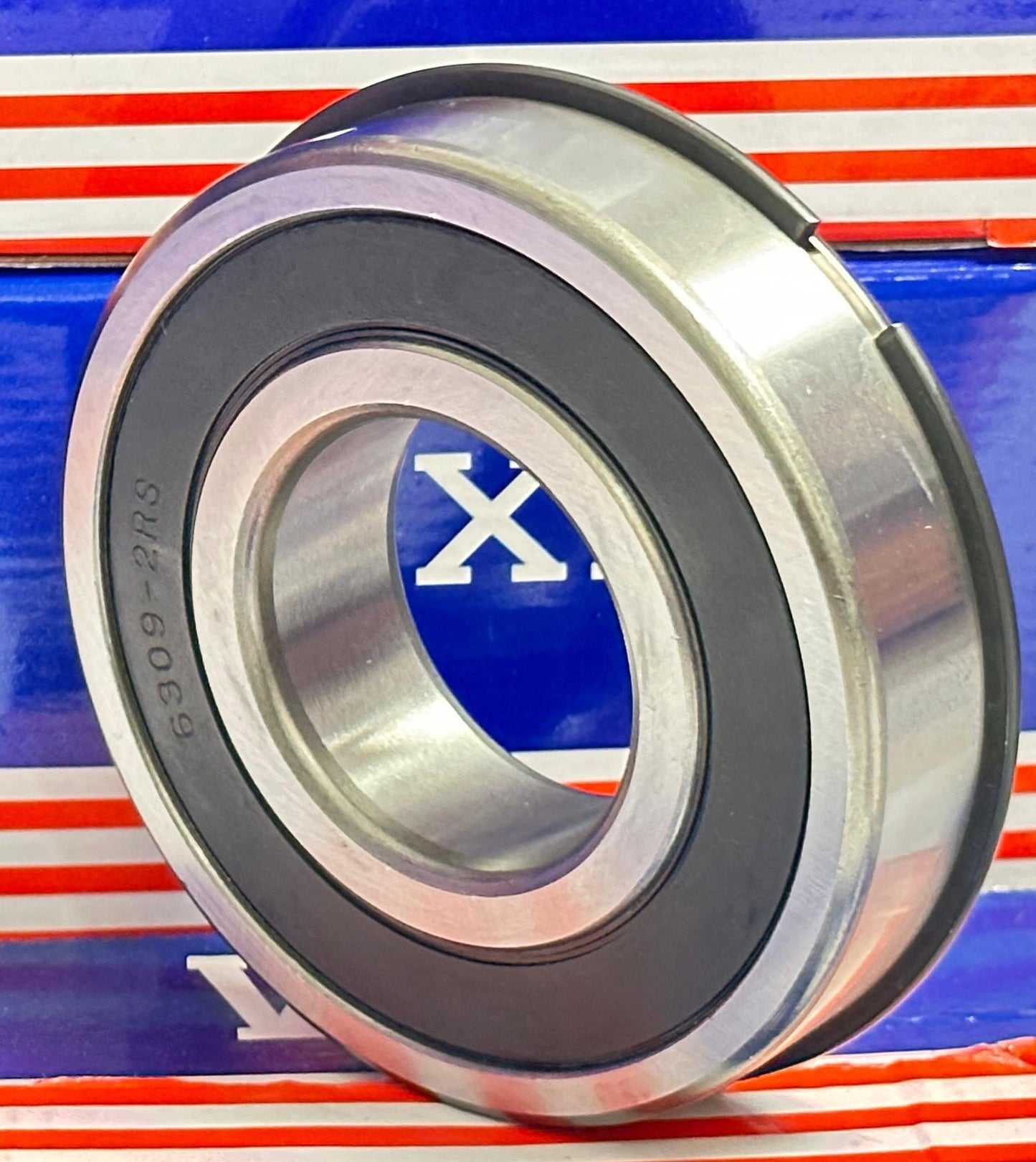 6309-2RSNR Sealed Bearing 45x100x25 with Snap Ring - VXB Ball Bearings