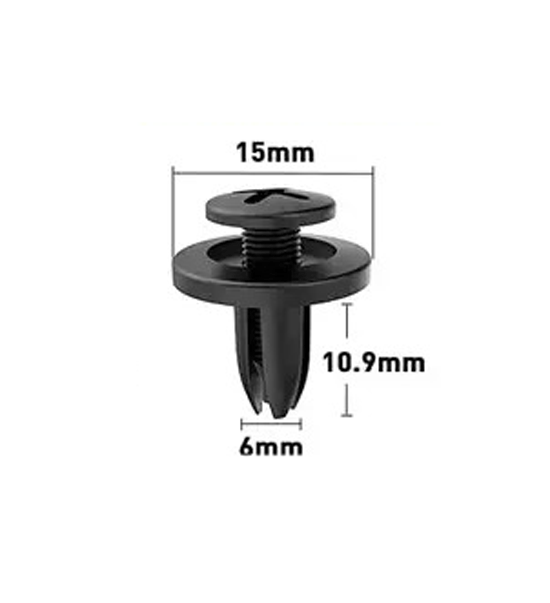 6mm Hole Push-in Plastic Rivet Sheet Metal Plugs size 10.9mm clip long, Bumper Type Fasteners Clips Nylon Push 6x10.9mm - VXB Ball Bearings