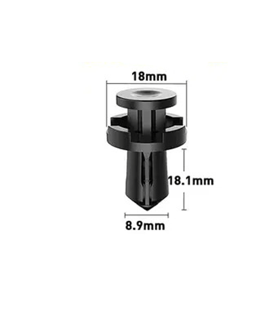 8.9mm Hole Push-in Plastic Rivet Sheet Metal Plugs size 18.1mm clip long, Bumper Type Fasteners Clips Nylon Push 8.9x18.1mm - VXB Ball Bearings