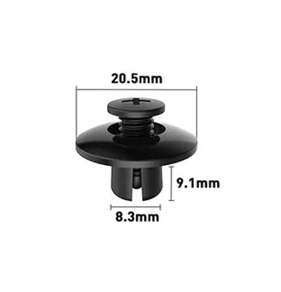 8.3mm Hole Push-in Plastic Rivet Sheet Metal Plugs size 9.1mm clip long, Bumper Type Fasteners Clips Nylon Push 8.3x9.1mm - VXB Ball Bearings