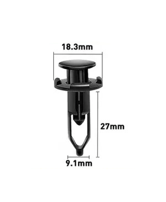 9.1mm Hole Push-in Plastic Rivet Sheet Metal Plugs size 27mm long Front Bumper Type Fasteners Clips Nylon Push 9.1x27mm - VXB Ball Bearings