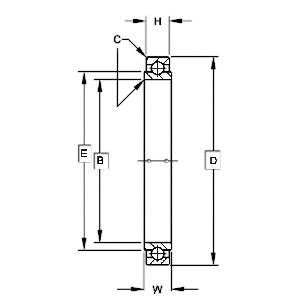 B542 Extra Light Torque Tube Type Airframe Control Bearing 1.3125"x 1.75"x 0.25" inch - VXB Ball Bearings