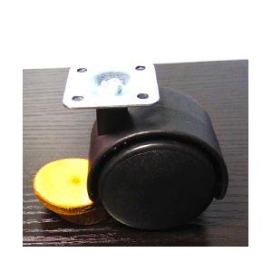Black Plastic Caster Wheel 30mm Inch Swivel Plate Caster with 75lb. Load Rating - VXB Ball Bearings