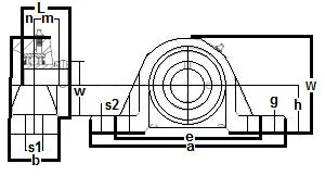 FHP205-25mmG Pillow Block Standard Shaft Height 25mm Bearing - VXB Ball Bearings