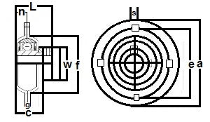 FHPFFZ208-24G Flange Pressed Steel 4 Bolt 1 1/2 Inch Bearing - VXB Ball Bearings