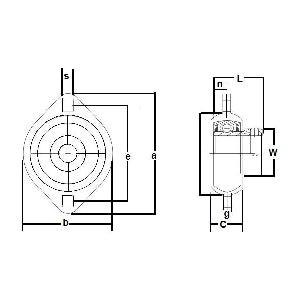 FHPFLZ205-14 Bearing Flange Pressed Steel 2 Bolt 7/8 Inch Bearings - VXB Ball Bearings