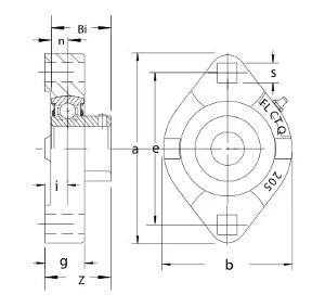 FHSFLCTQ201-8 Bearing Flange Ductile Flush 2 Bolt 1/2 Inch Bearings - VXB Ball Bearings