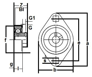 FHSR204-12-2FM Bearing Flange Pressed Steel 2 Bolt 3/4 Inch Bearings - VXB Ball Bearings
