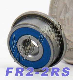 FR2-2RS Flanged Sealed Bearing 1/8x3/8x5/32 inch Bearings - VXB Ball Bearings