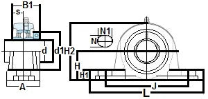 FYH Bearing 1 1/4 NCP207-20 Pillow Block Mounted Bearings - VXB Ball Bearings