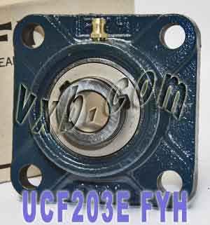 FYH Bearing UCF-203 17mm Square Flanged Mounted Bearings - VXB Ball Bearings