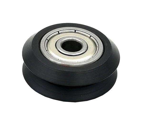 Linear Motion Guide Way 8x24.5x10mm V Groove OPEN Bearing with Tire - VXB Ball Bearings