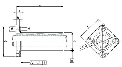 LMEK8LUU 8mm Square Flanged Bushing Linear Motion - VXB Ball Bearings