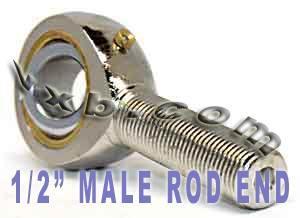 Male Rod End 1/2 POSB8L Left Hand Bearing - VXB Ball Bearings