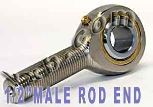 Male Rod End 1/2 POSB8L Left Hand Bearing - VXB Ball Bearings