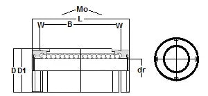 NB GM16W 16mm Slide Bush Ball Bushings Miniature Linear Motion Bearings - VXB Ball Bearings