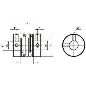 NBK Japan MST-20-5-8 Slit type 5mm to 8mm Flexible Coupling with Set Screw - VXB Ball Bearings