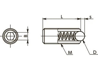 NBK Made in Japan PAF-4-H Miniature Super Heavy Load Ball Plunger - VXB Ball Bearings