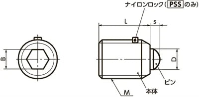 NBK Made in Japan PSS-5-1 Heavy Load Small Ball Plunger with Vibration Resistant Treatment - VXB Ball Bearings