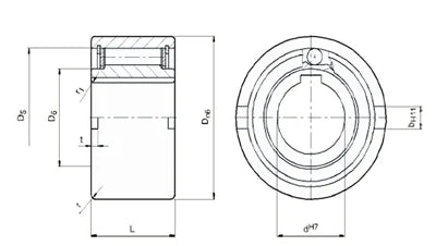 NF25 25mm Roller Type Freewheel One Way Clutch 25x80x40 - VXB Ball Bearings