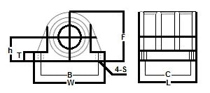 RBW10 NB 5/8 inch Resin Block Unit Motion Linear Bearing - VXB Ball Bearings