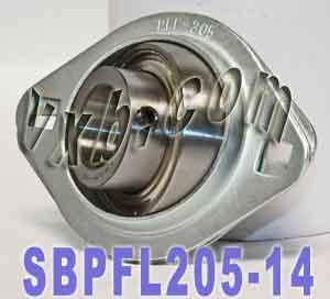 SBPFL205-14 Pressed Steel Housing Unit 2-Bolt Flanges Bearings - VXB Ball Bearings