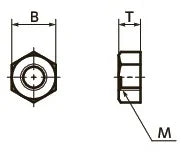 SPE-M3-N 6mm Hex Peek Plastic Nut - VXB Ball Bearings