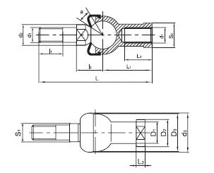 SQZ6 Straight Shape Ball Joint Rod End Bearing - VXB Ball Bearings