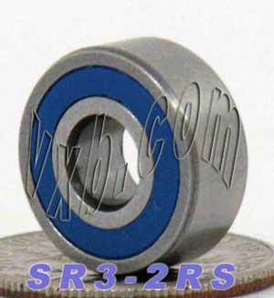 SR3-2RS Bearing 3/16x1/2x0.196 inch Stainless Steel Sealed Bearings - VXB Ball Bearings